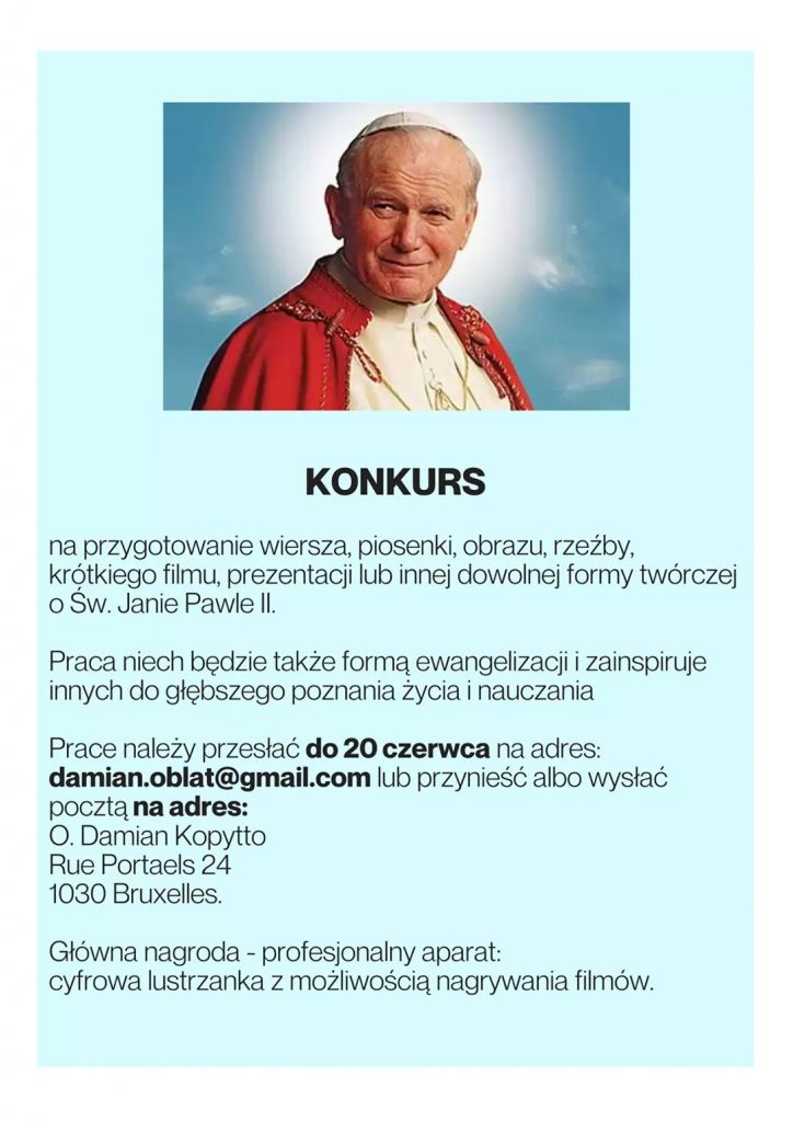 KONKURS O ŚW. JANIE PAWLE II