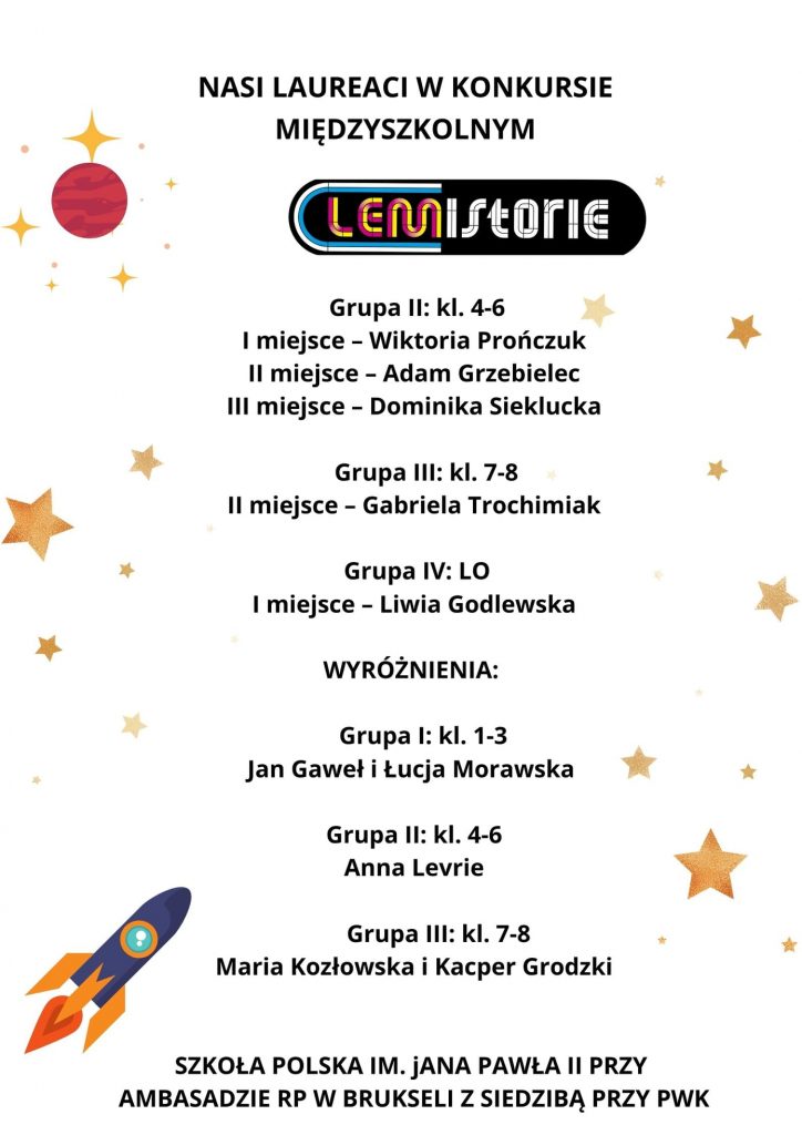NAGRODZENI I WYRÓŻNIENI W KONKURSIE „LEMISTORIE”