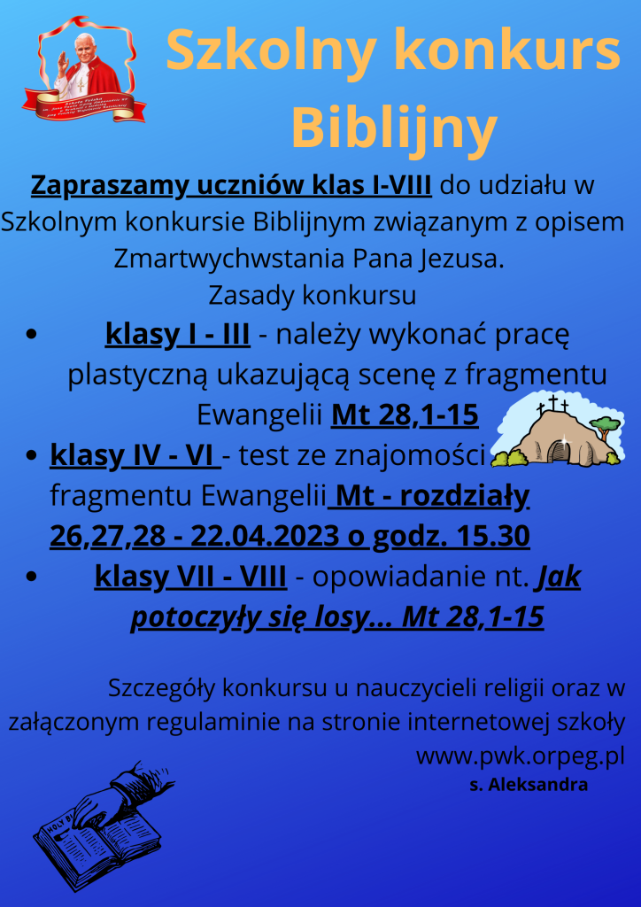SZKOLNY KONKURS BIBLIJNY