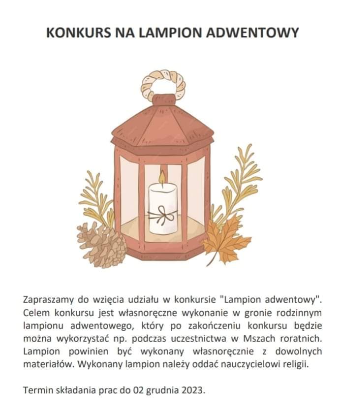 KONKURS NA LAMPION ADWENTOWY
