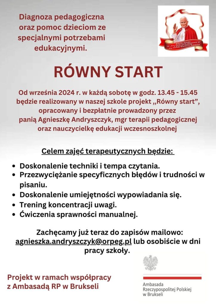 ZAPRASZAMY NA ZAJĘCIA TERAPEUTYCZNE