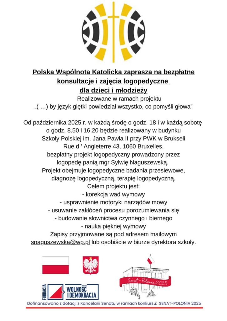 KONSULTACJE I ZAJĘCIA LOGOPEDYCZNE W NASZEJ SZKOLE